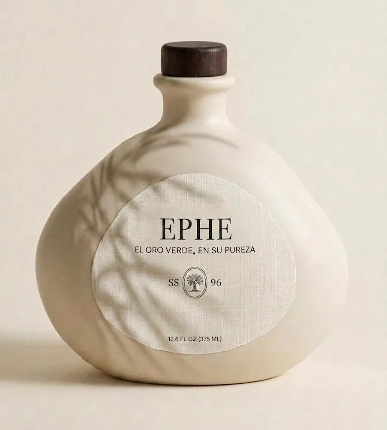 Packaging EPHE en bouteille dans un rendu premium