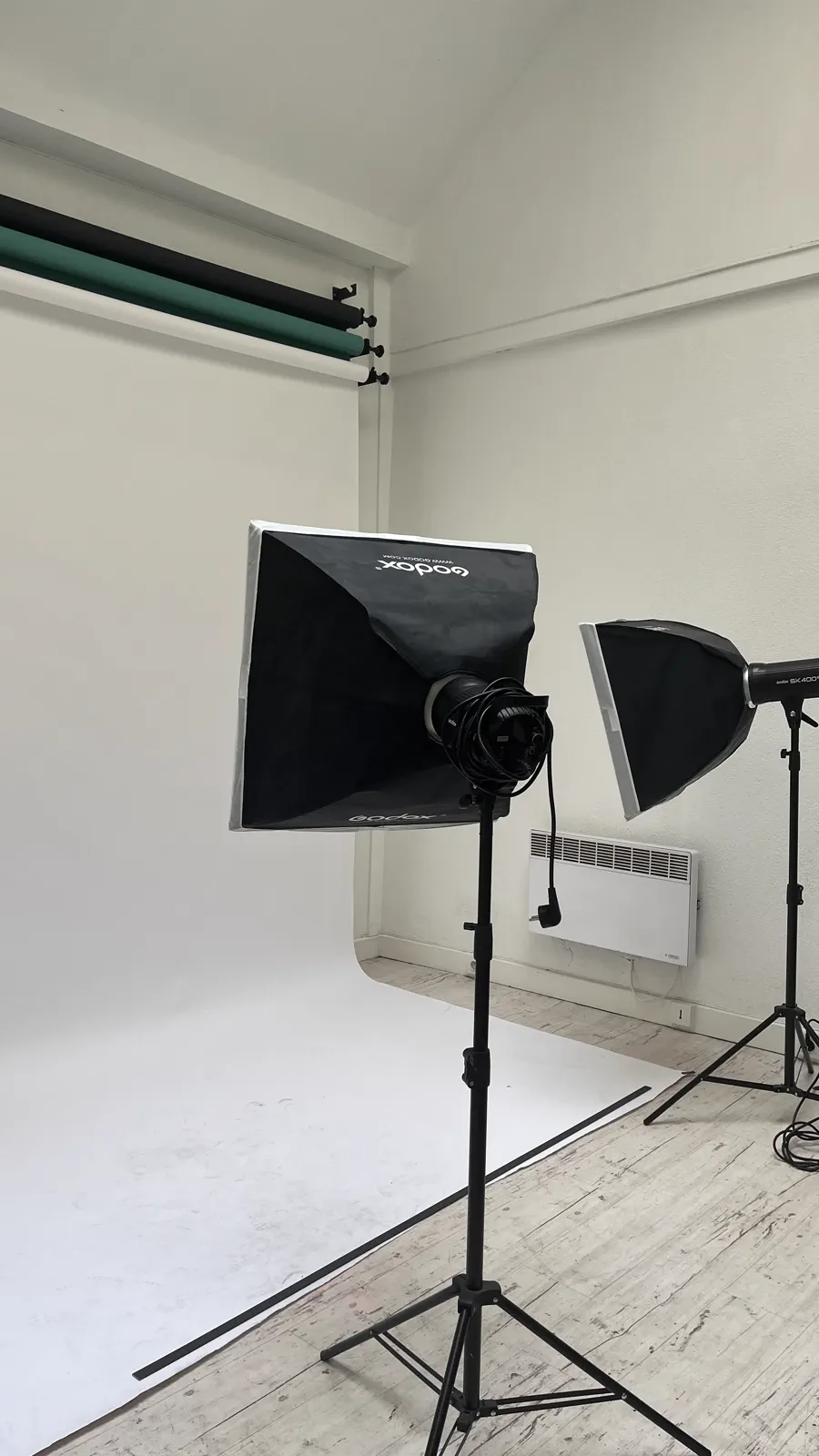 Set studio photo et lumiere pour production de contenus