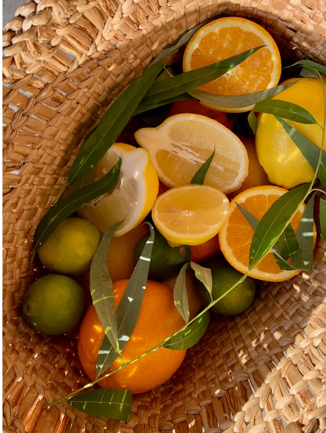 Composition agrumes et texture naturelle pour illustration photo lifestyle